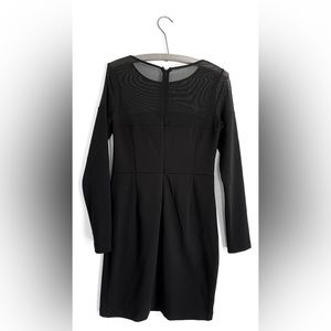 Dress with transparent fabric